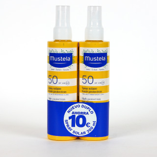 Mustela Solar Spray Duplo SPF50 200+200 ml  con Mochila de playa de Regalo