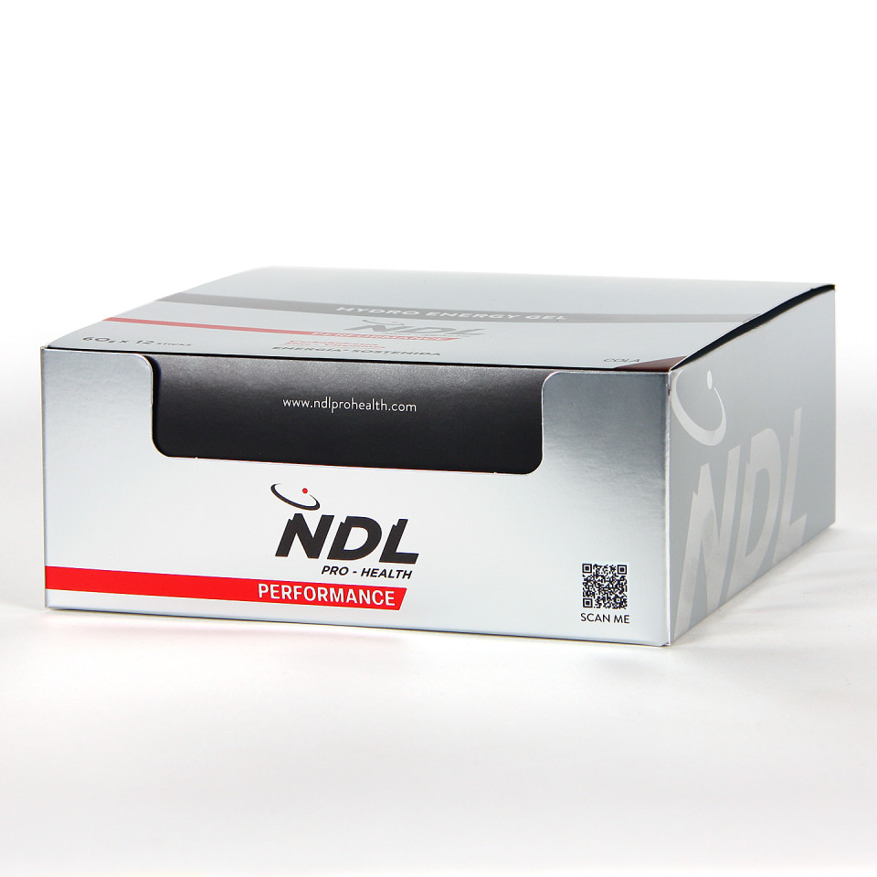 NDL Pro-Health Hydro Energy Gel Cola | Sport Energiegel Mit Koffein | 12x60g Packung