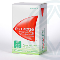 Nicorette Freshfruit 2 mg 105 chicles medicamentosos
