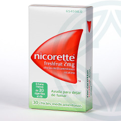 Nicorette Freshfruit 2 mg 30 chicles medicamentosos