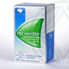 Nicorette Ice Mint 2 mg 105 chicles medicamentosos