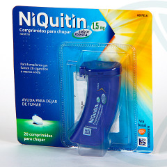 Niquitin 1,5 mg 20 comprimidos para chupar sabor menta