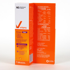 NS Vitans Energy+ 20 Comprimidos Efervescentes