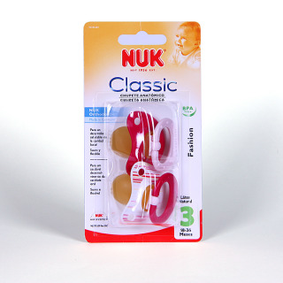 Nuk Chupete Látex Classic Fashion Rosa T3 2 unidades