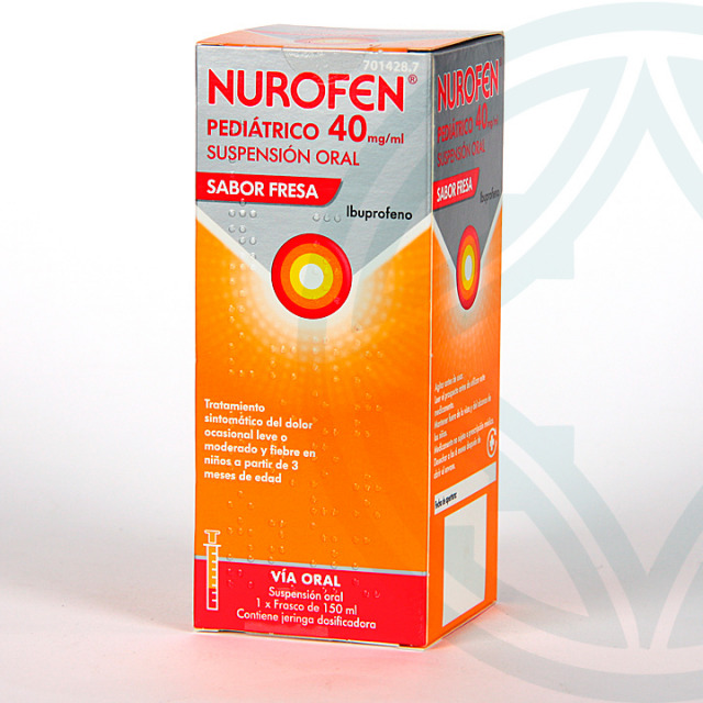 Nurofen Pediátrico 40 Mg/ml Suspensión Oral 150 Ml Fresa | Ibuprofeno ...