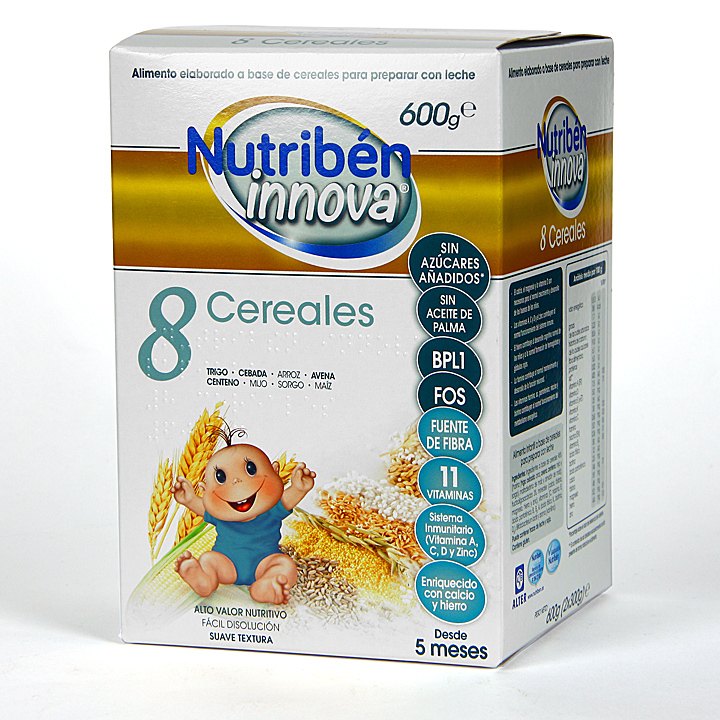 Nutribén Innova papilla 8 cereales 600 gr - Salunatur