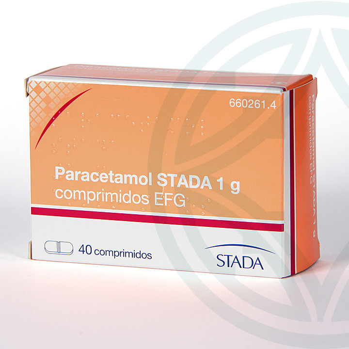 Paracetamol Stada Efg 1 G 40 Comprimidos Analgésico Antipirético