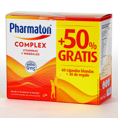 Pharmaton Complex 60+30 Cápsulas blandas Pack ahorro
