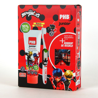 PHB Junior PACK Lady Bug y Cat Noir Cepillo con Pasta Dentífrica 75 ml