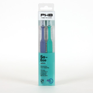 PHB Time To Care So-Eco Cepillo Medio Pack Duplo