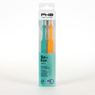 PHB Time To Care So-Eco Cepillo Medio Pack Duplo