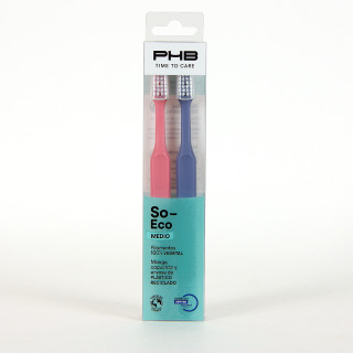 PHB Time To Care So-Eco Cepillo Medio Pack Duplo