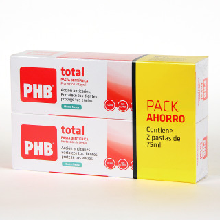 PHB Total Pasta Dentífrica Protección Integral PACK Duplo 75 ml