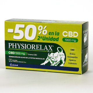 Physiorelax PACK Duplo CBD Crema de Masaje 50% en segunda unidad