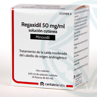Regaxidil 5% 50 mg/ml Solución Cutánea 240 ml