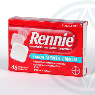 Rennie 48 comprimidos masticables con sacarosa
