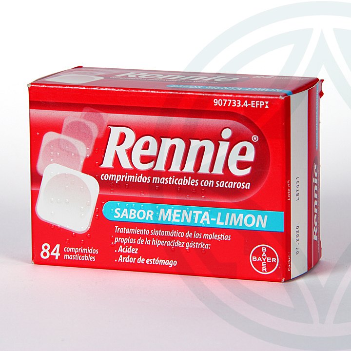 Rennie 84 comprimidos masticables con sacarosa Aniácido Farmacia