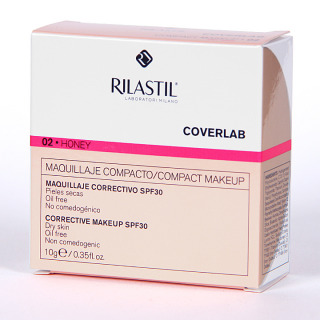 Rilastil Cumlaude Coverlab Maquillaje compacto piel normal-seca Honey 02