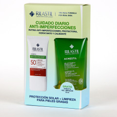 Rilastil PACK Sun System Acnestil SPF 50+ 40 ml con Acnestil Gel Limpiador 50 ml de Regalo