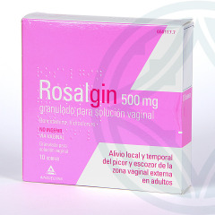 Rosalgin 500 mg granulado para solución vaginal 10 sobres