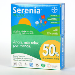 Serenia Relax PACK Duplo 60 cápsulas 50% segunda unidad