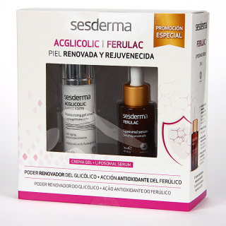 Sesderma Acglicolic Classic Crema Gel Forte + Ferulac Serum Pack