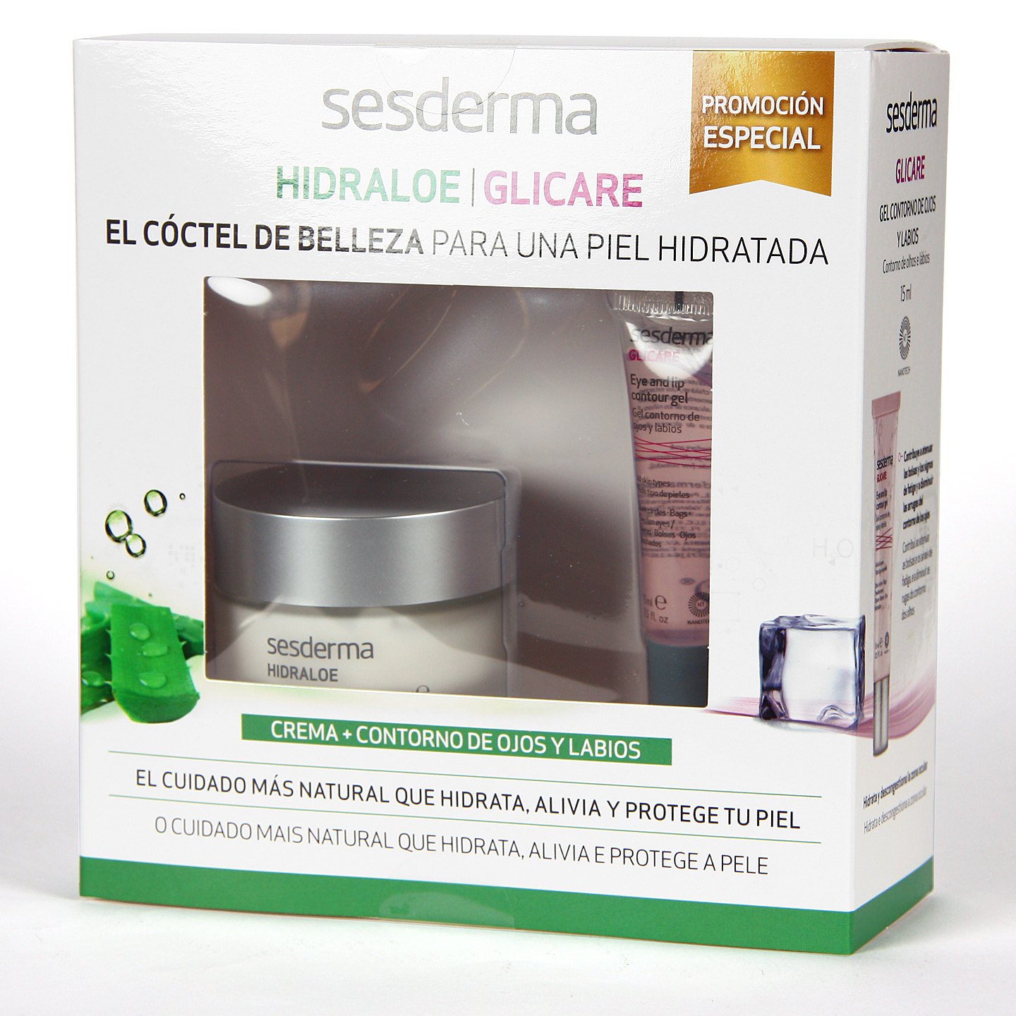 lavanda Bebé Destino Sesderma Hidraloe Crema Facial 50 ml + Glicare Contorno de Ojos y Labios 15  ml Pack | Farmacia Jiménez