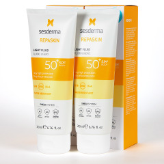 Sesderma PACK Duplo Repaskin Fluido Ligero SPF50+ 200 ml 50% Descuento Segunda Unidad