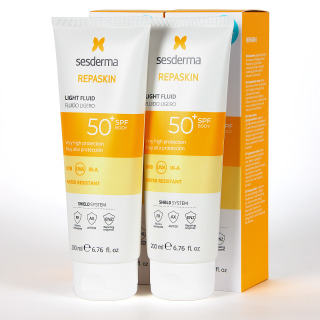 Sesderma PACK Duplo Repaskin Fluido Ligero SPF50+ 200 ml 50% Descuento Segunda Unidad