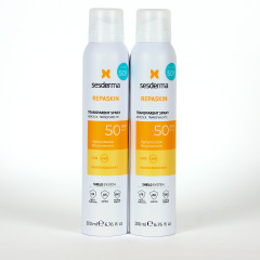 Sesderma PACK Duplo Repaskin Spray Transparente SPF50 200 ml 50% Descuento Segunda Unidad
