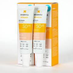 Sesderma PACK Duplo Repaskin Tacto Seda Color SPF50+ 50 ml 50% Descuento Segundad Unidad