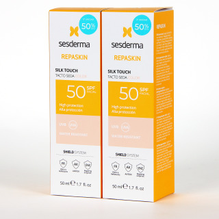 Sesderma PACK Duplo Repaskin Tacto Seda Color SPF50+ 50 ml 50% Descuento Segundad Unidad