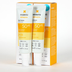 Sesderma PACK Duplo Repaskin Tacto Seda SPF50+ 50 ml 50% Descuento Segundad Unidad