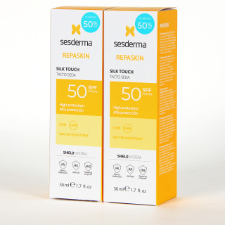 Sesderma PACK Duplo Repaskin Tacto Seda SPF50+ 50 ml 50% Descuento Segundad Unidad
