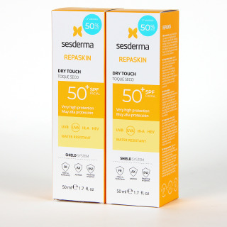 Sesderma PACK Duplo Repaskin Toque Seco SPF50+ 50 ml 50% Descuento Segundad Unidad