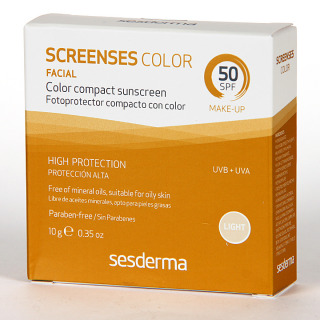 Sesderma Screenses Fotoprotector Compacto Con Color SPF 50 Light 10 g |  Farmacia Jiménez