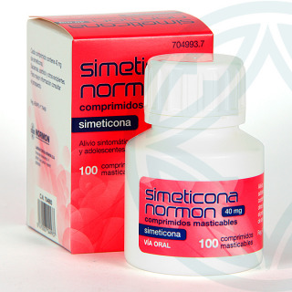 Simeticona Normon 120 mg 40 comprimidos masticables