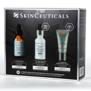 SkinCeuticals PACK Descuento Phloretin CF serum y Discoloration Defense serum Regalo Advanced Brightening 15 ml