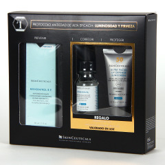 SkinCeuticals Resveratrol B E Gel 30 ml PACK Regalo Hydrating B5 15 ml y Ultra Facial UV Defense SPF50 15 ml