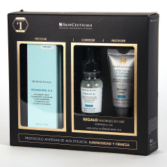 SkinCeuticals Resveratrol B E Serum 30 ml  PACK  Regalo Hydrating B5 15 ml y Ultra Facial UV Defense SPF50 15 ml