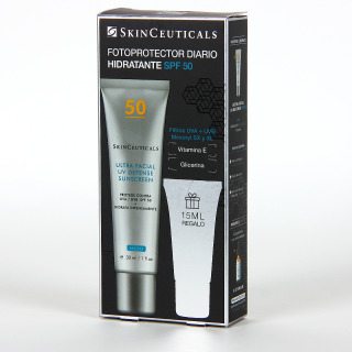 SkinCeuticals Ultra Facial UV Defense SPF 50 30 ml PACK Regalo envase de 15 ml y  C E Ferulic serum 4 ml