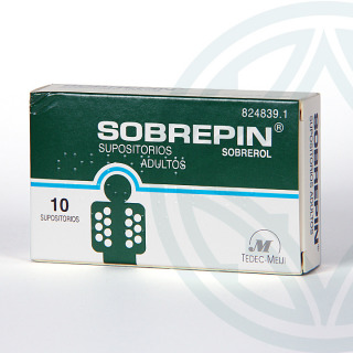 Sobrepin Adultos 200 mg 10 supositorios