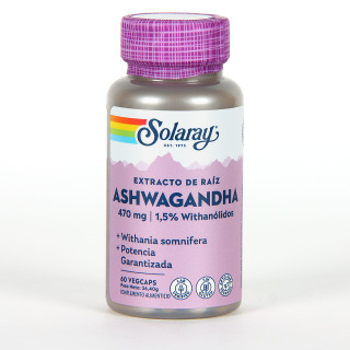 Solaray Ashwagandha 470mg 60 cápsulas