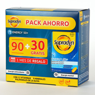 Supradyn Energy 50+ 90 comprimidos PACK Promo 30 comprimidos gratis