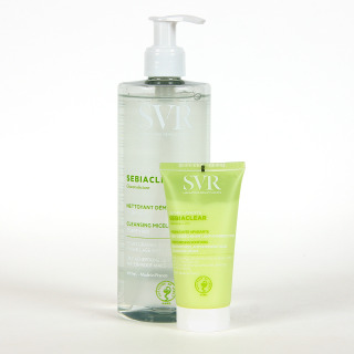SVR Sebiaclear Agua Micelar 400 ml con Sebiaclear Creme Lavante 55 ml de Regalo