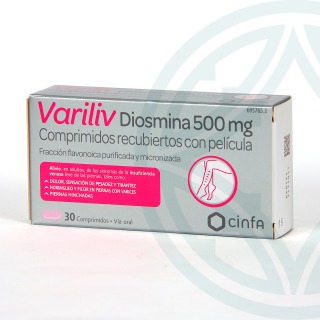 Variliv Diosmina 500 mg 30 comprimidos