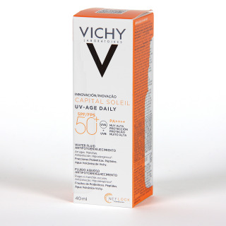 Vichy Capital Soleil UV-Age Daily Water fluid Antifotoenvejecimiento SPF50+ 40 ml