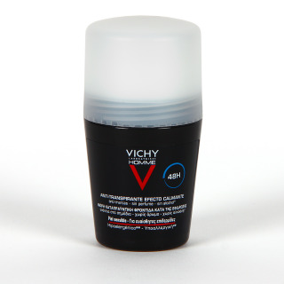 Vichy Homme Desodorante Bola Antitranspirante 48 h efecto calmante Pieles Sensibles 50 ml