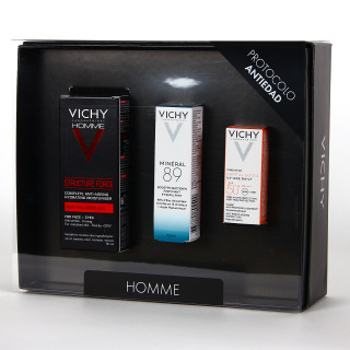 Vichy Homme Structure Force Pack Minitalla Mineral 89 Booster + Capital Soleil UV-Age Daily SPF50+