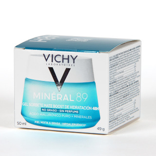 Vichy Mineral 89 Gel Sorbete Mate Boost Hidratación 48H 50ml